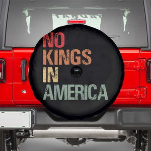 Retro No Kings in America Spare Tire Cover TS09 Black Print Your Wear