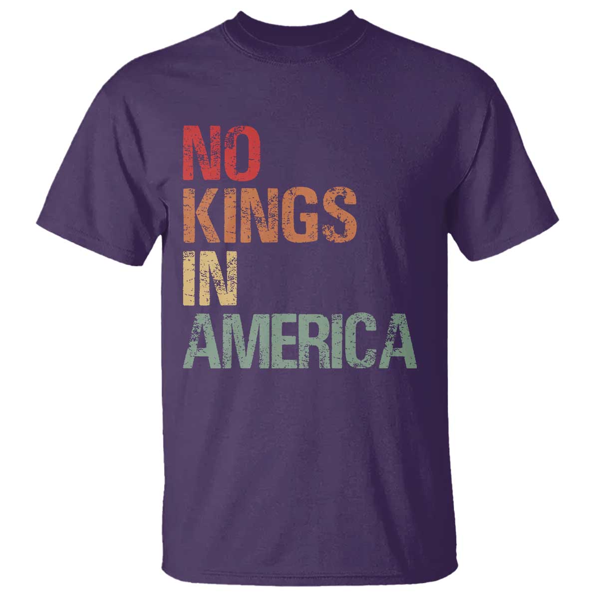 Retro No Kings in America T Shirt TS09 Purple Print Your Wear