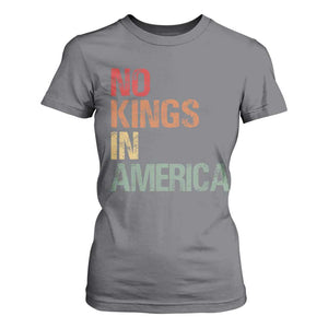 Retro No Kings in America T Shirt For Women TS09 Charcoal Print Your Wear