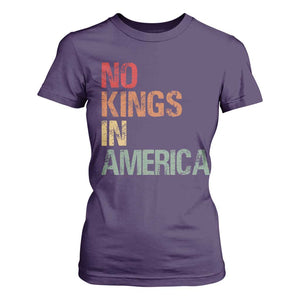 Retro No Kings in America T Shirt For Women TS09 Purple Print Your Wear