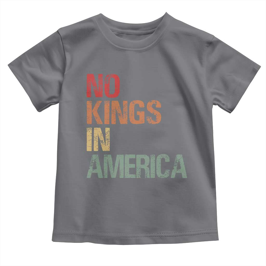 Retro No Kings in America Toddler T Shirt TS09 Charcoal Print Your Wear