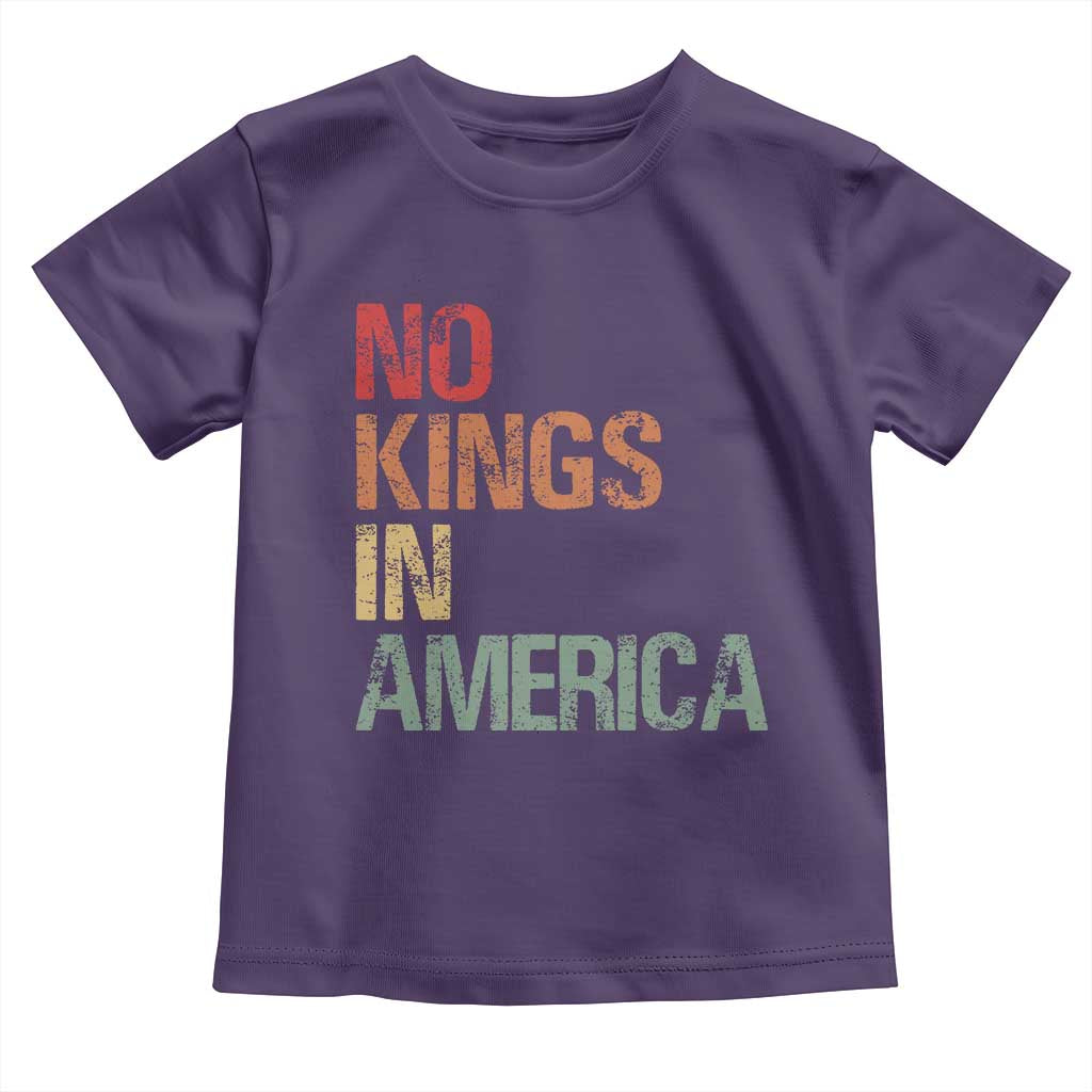 Retro No Kings in America Toddler T Shirt TS09 Purple Print Your Wear