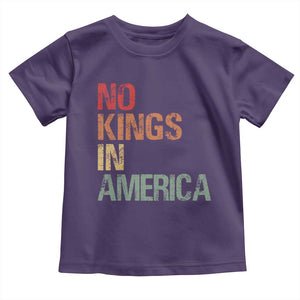 Retro No Kings in America Toddler T Shirt TS09 Purple Print Your Wear