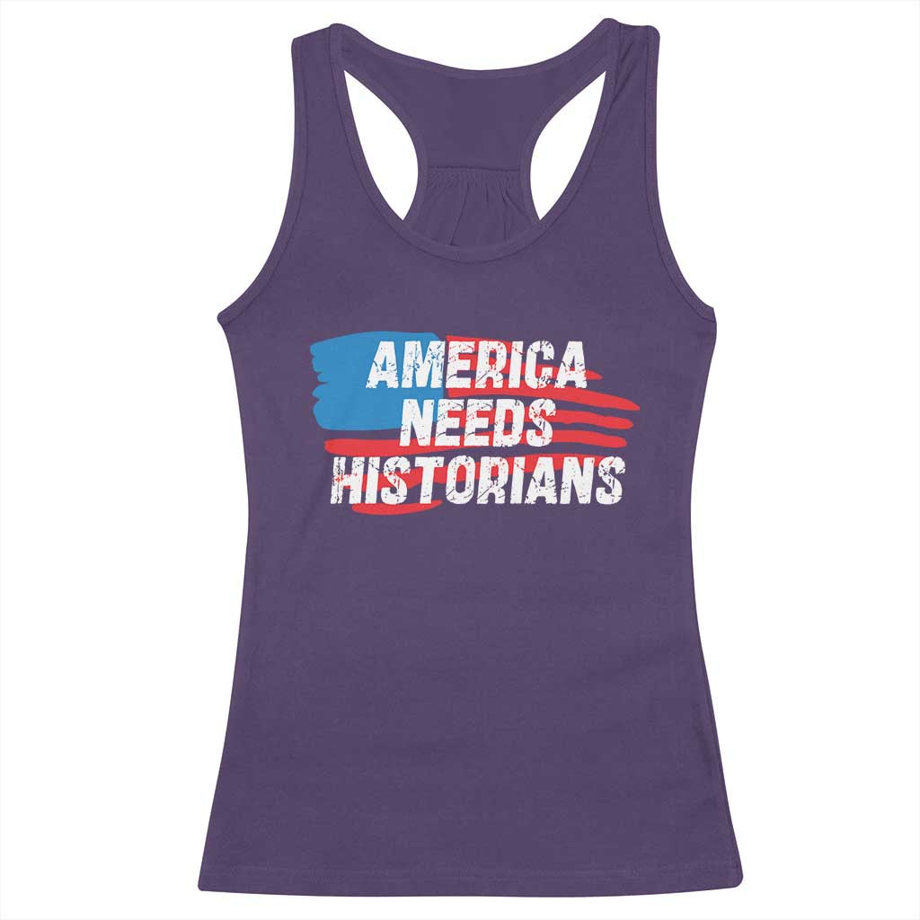 America Needs Historians Racerback Tank Top TS09 Purple Print Your Wear