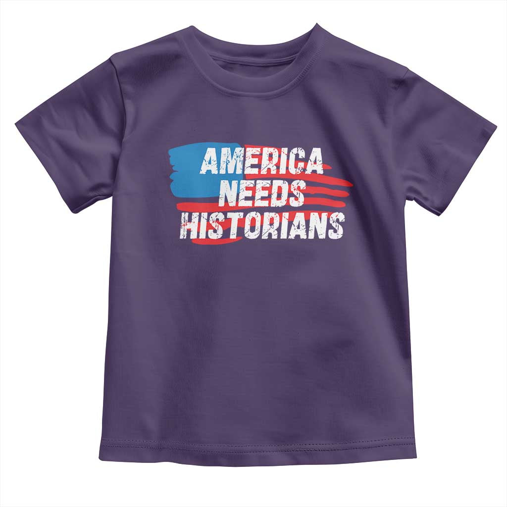 America Needs Historians Toddler T Shirt TS09 Purple Print Your Wear