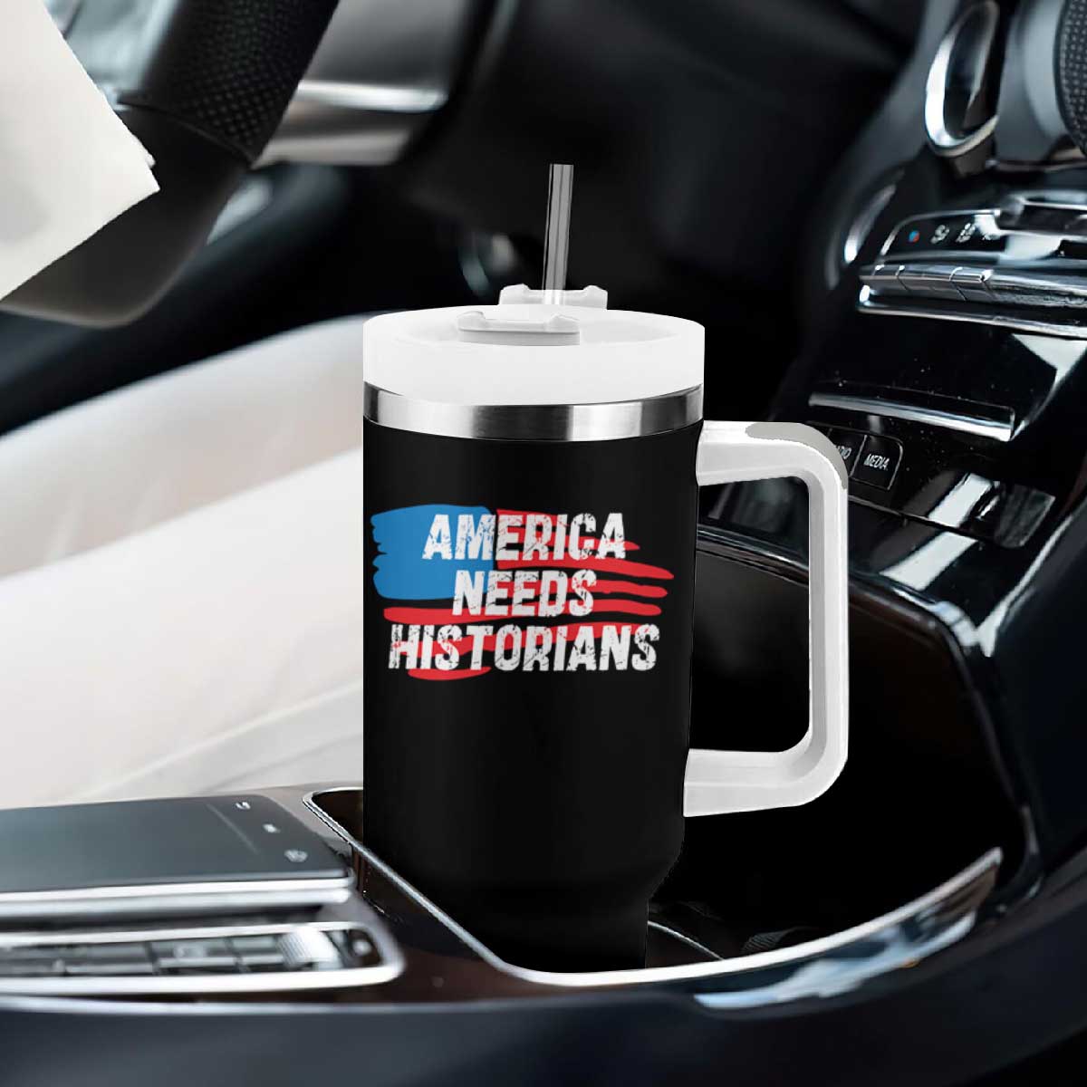 America Needs Historians Tumbler With Handle TS09 Print Your Wear