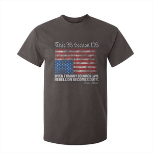 American Flag Upside Down Thomas Jefferson T Shirt For Kid When Tyranny Becomes Law Rebellion Becomes Duty TS09 Dark Chocolate Print Your Wear