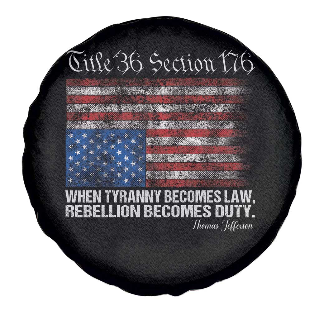 American Flag Upside Down Thomas Jefferson Spare Tire Cover When Tyranny Becomes Law Rebellion Becomes Duty TS09 Print Your Wear