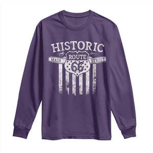 Historic Route 66 Highway Long Sleeve Shirt Main Street Of America TS09 Purple Print Your Wear