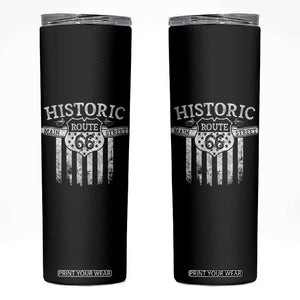 Historic Route 66 Highway Skinny Tumbler Main Street Of America TS09 Black Print Your Wear