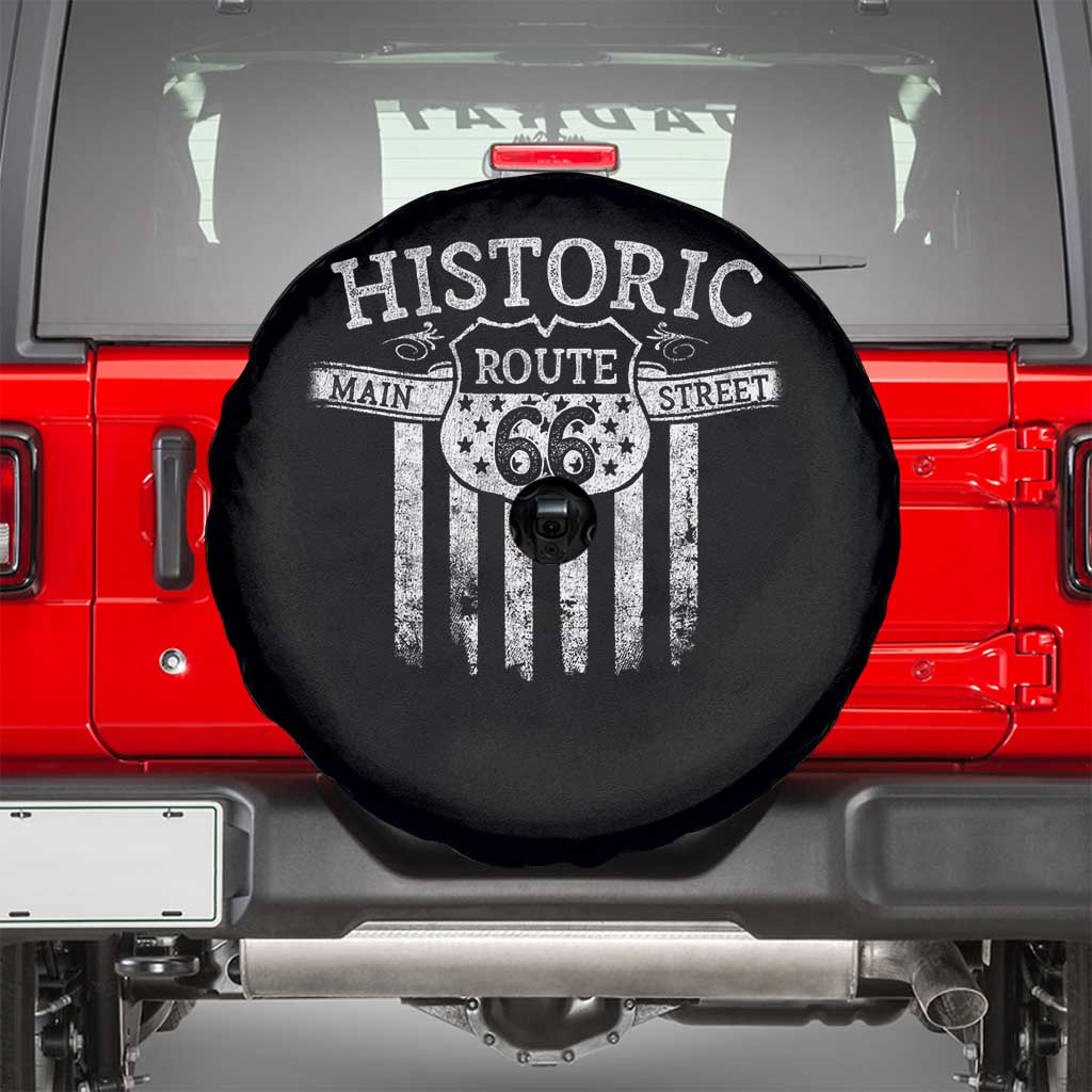 Historic Highway Mother Road 66 Spare Tire Cover Main Street Of America TS09 Black Print Your Wear