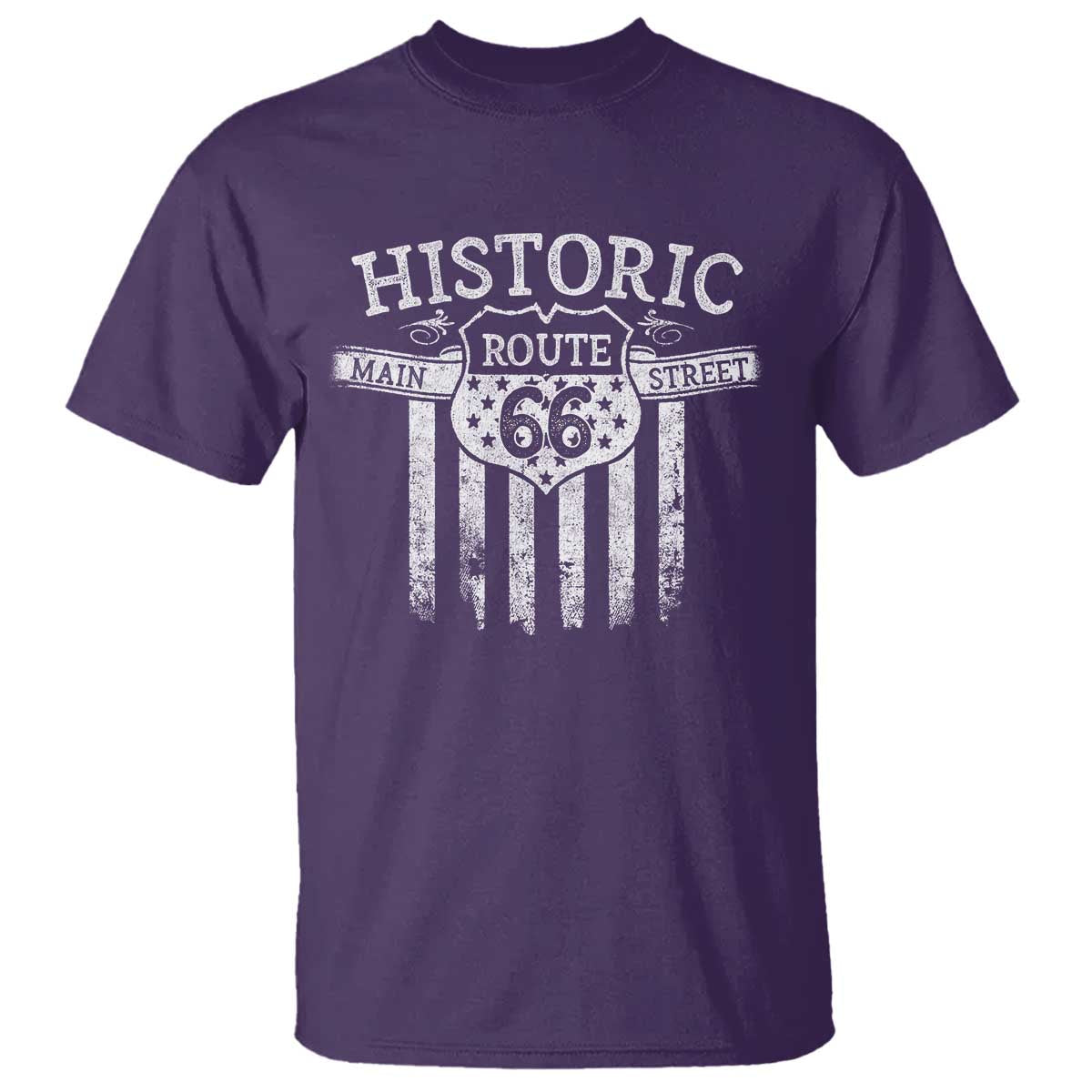 Historic Highway Mother Road 66 T Shirt Main Street Of America TS09 Purple Print Your Wear