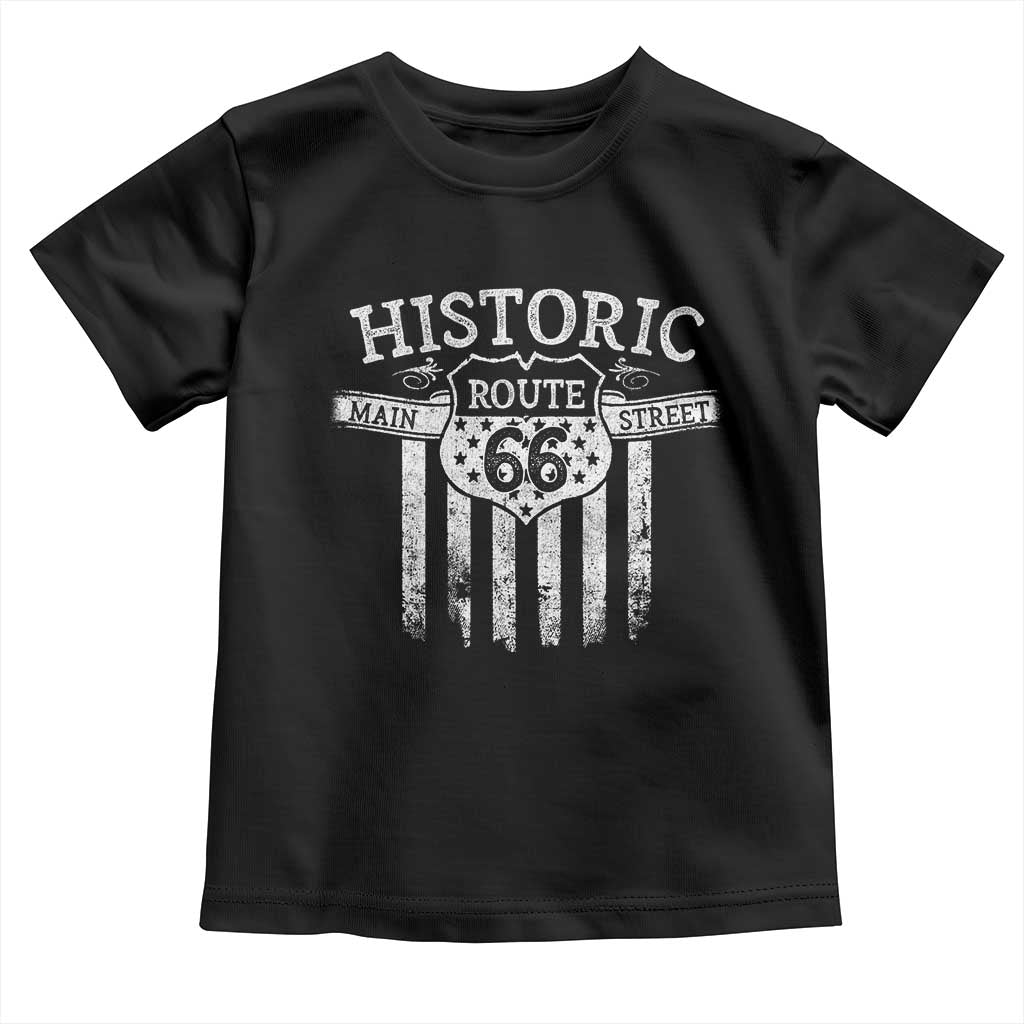Historic Route 66 Highway Toddler T Shirt Main Street Of America TS09 Black Print Your Wear