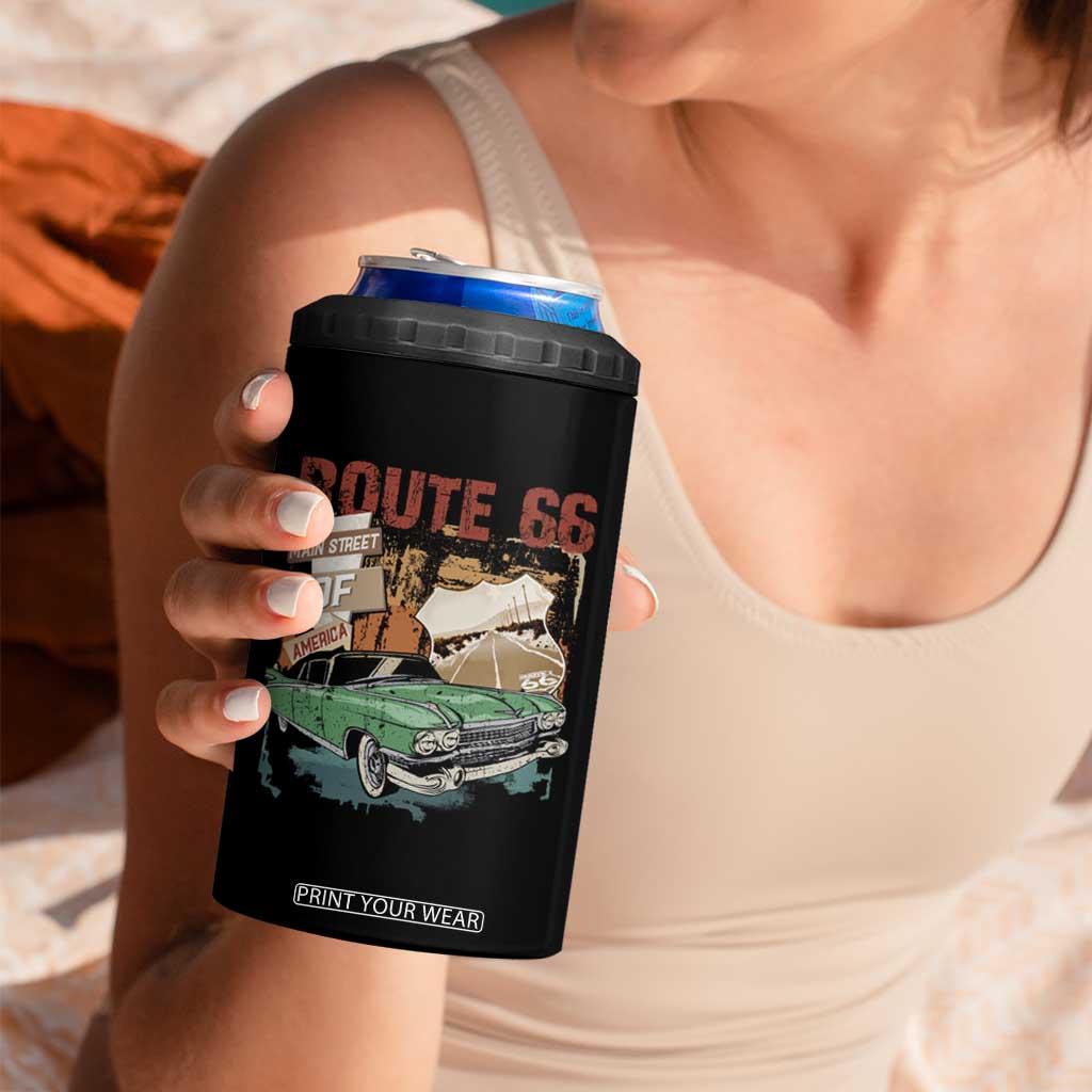 Historic Highway Mother Road 66 4 in 1 Can Cooler Tumbler Main Street Of America Vintage Car TS09 Print Your Wear