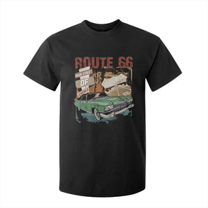 Historic Highway Mother Road 66 T Shirt For Kid Main Street Of America Vintage Car TS09 Black Print Your Wear