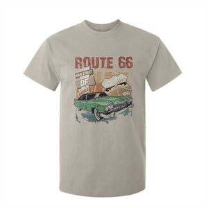 Historic Highway Mother Road 66 T Shirt For Kid Main Street Of America Vintage Car TS09 Sand Print Your Wear