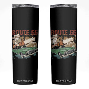 Historic Highway Mother Road 66 Skinny Tumbler Main Street Of America Vintage Car TS09 Black Print Your Wear
