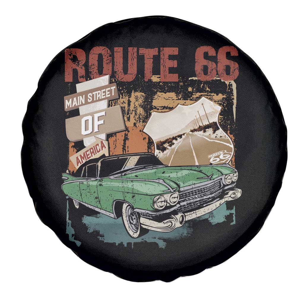 Historic Highway Mother Road 66 Spare Tire Cover Main Street Of America Vintage Car TS09 Print Your Wear