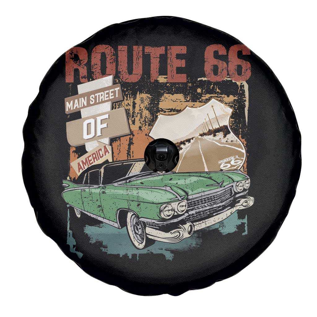 Historic Highway Mother Road 66 Spare Tire Cover Main Street Of America Vintage Car TS09 Print Your Wear