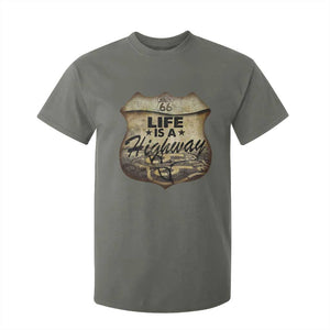 Life Is A Highway Road Trip T Shirt For Kid TS09 Military Green Print Your Wear