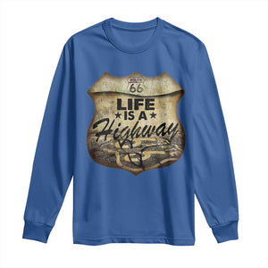 Life Is A Highway Road Trip Long Sleeve Shirt TS09 Royal Blue Print Your Wear