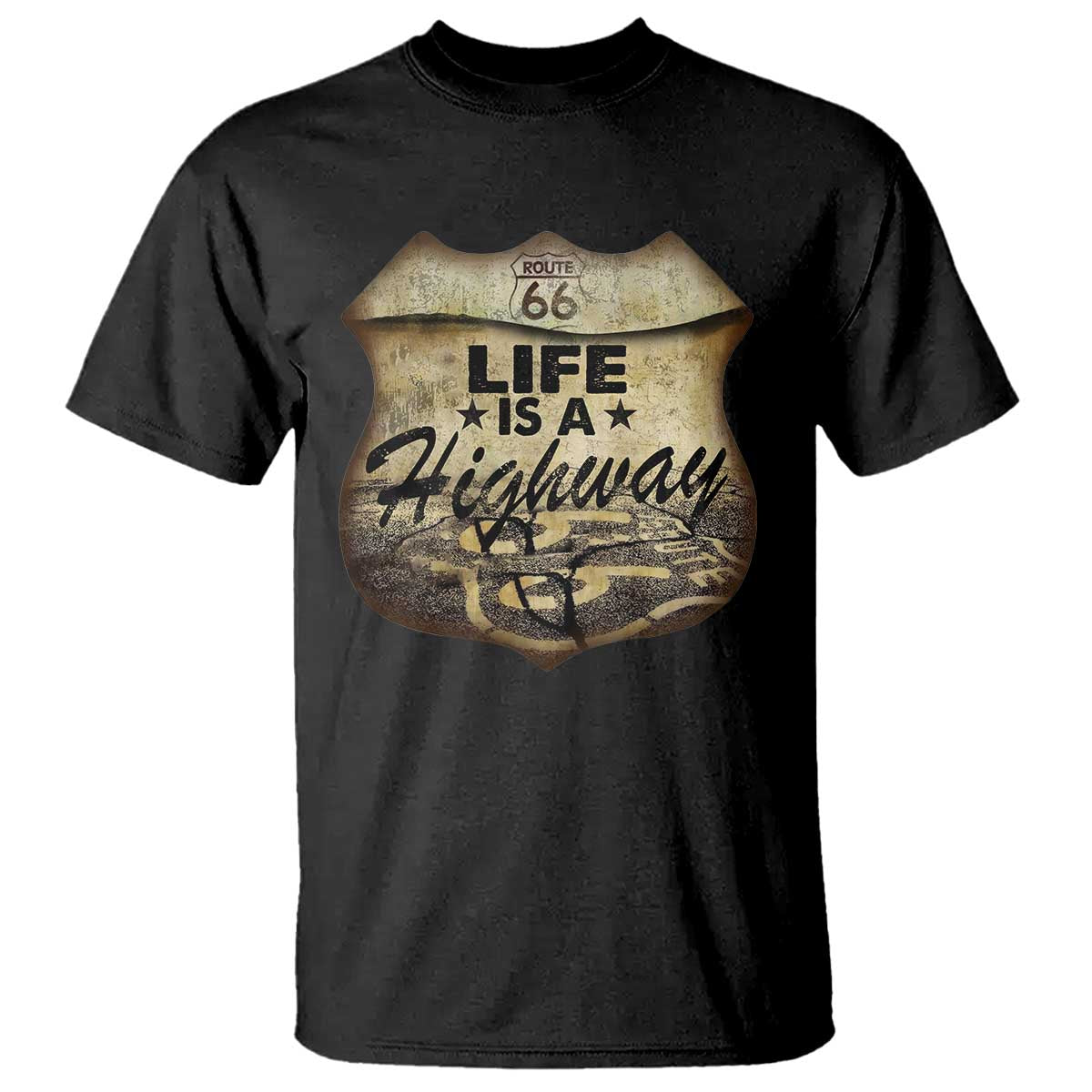 Life Is A Highway Road Trip T Shirt TS09 Black Print Your Wear