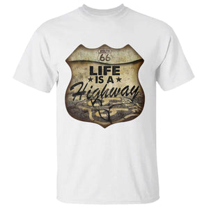 Life Is A Highway Road Trip T Shirt TS09 White Print Your Wear