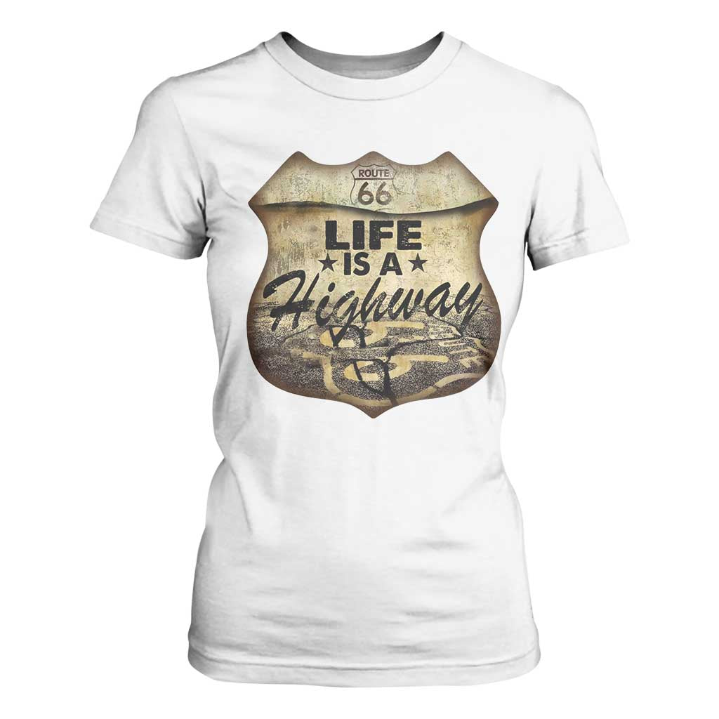 Life Is A Highway Road Trip T Shirt For Women TS09 White Print Your Wear