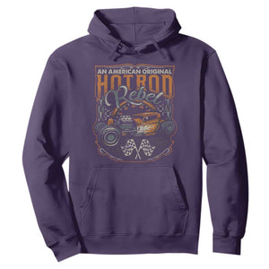 Vintage Hotrod Hot Rodder Hoodie TS09 Purple Print Your Wear