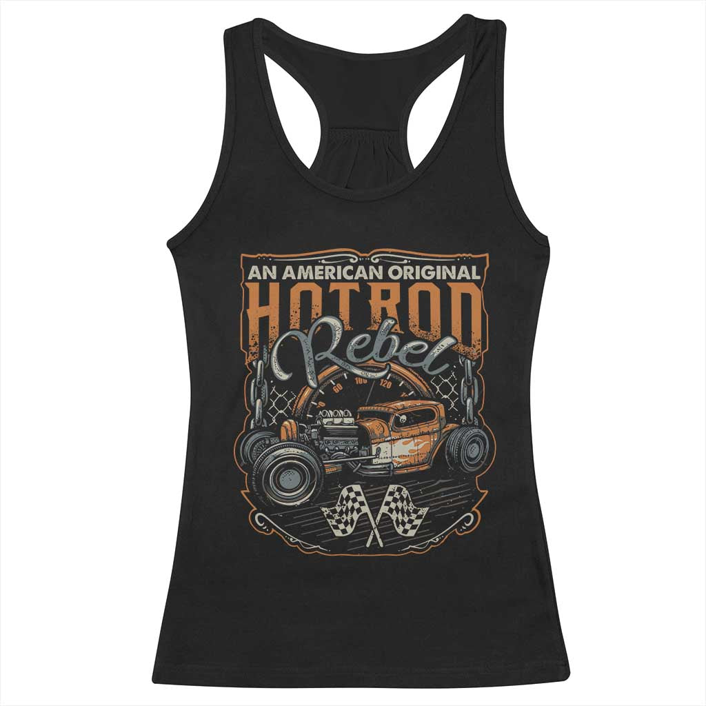 Vintage Hotrod Hot Rodder Racerback Tank Top TS09 Black Print Your Wear