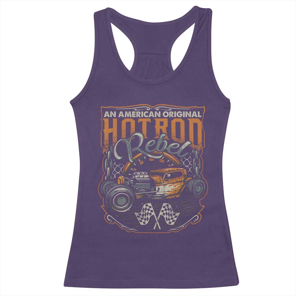 Vintage Hotrod Hot Rodder Racerback Tank Top TS09 Purple Print Your Wear