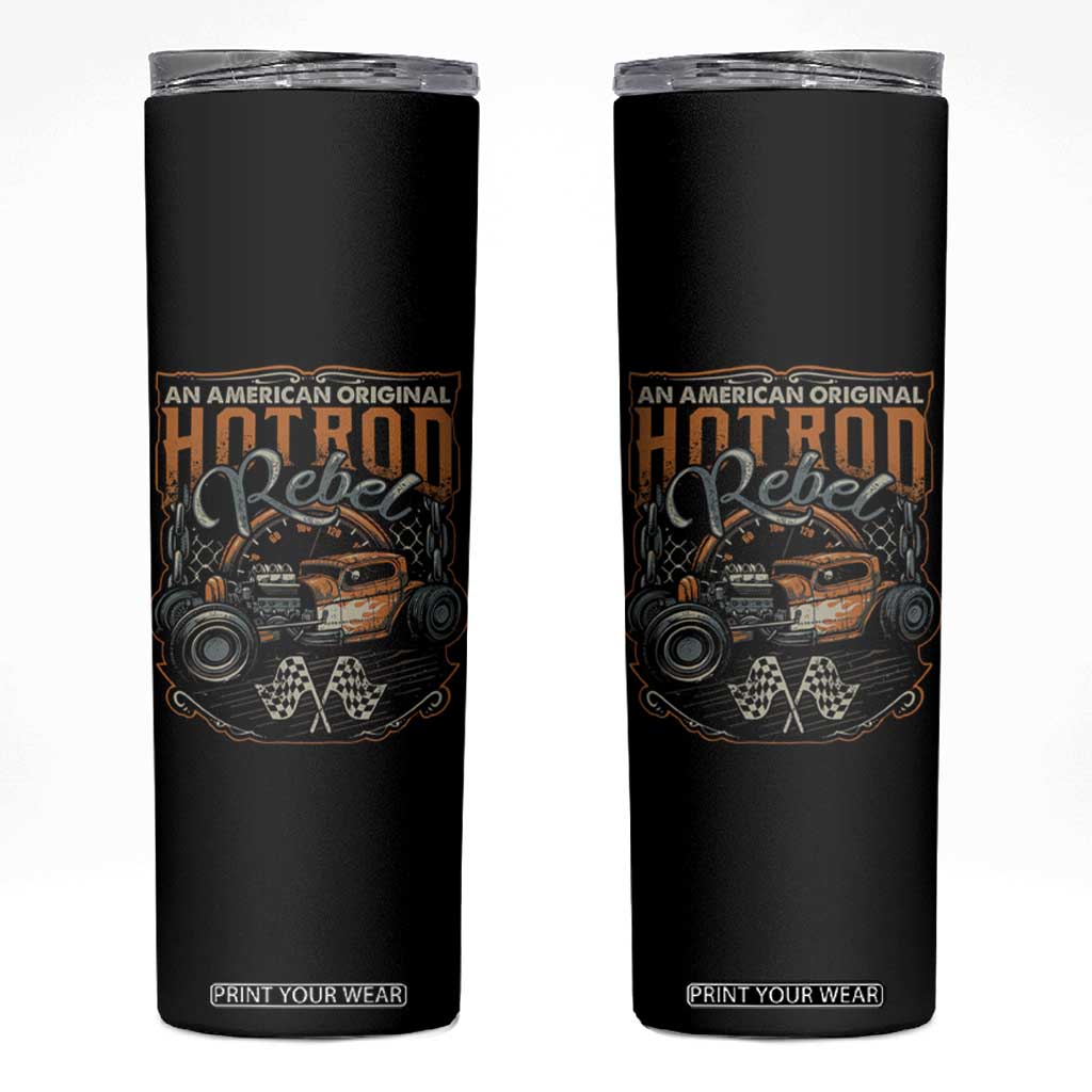 Vintage Hotrod Hot Rodder Skinny Tumbler TS09 Black Print Your Wear