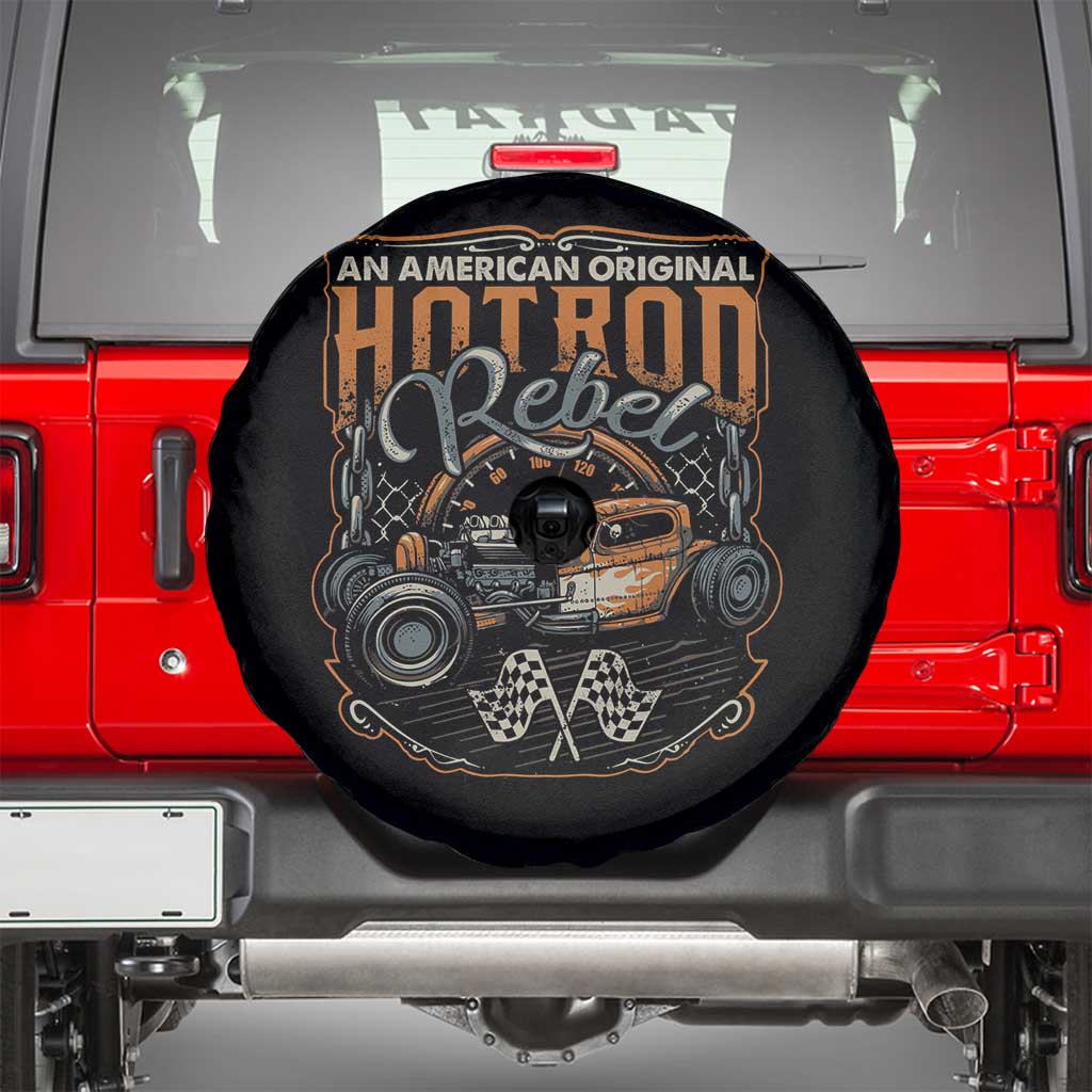 Vintage Hotrod Hot Rodder Spare Tire Cover TS09 Black Print Your Wear