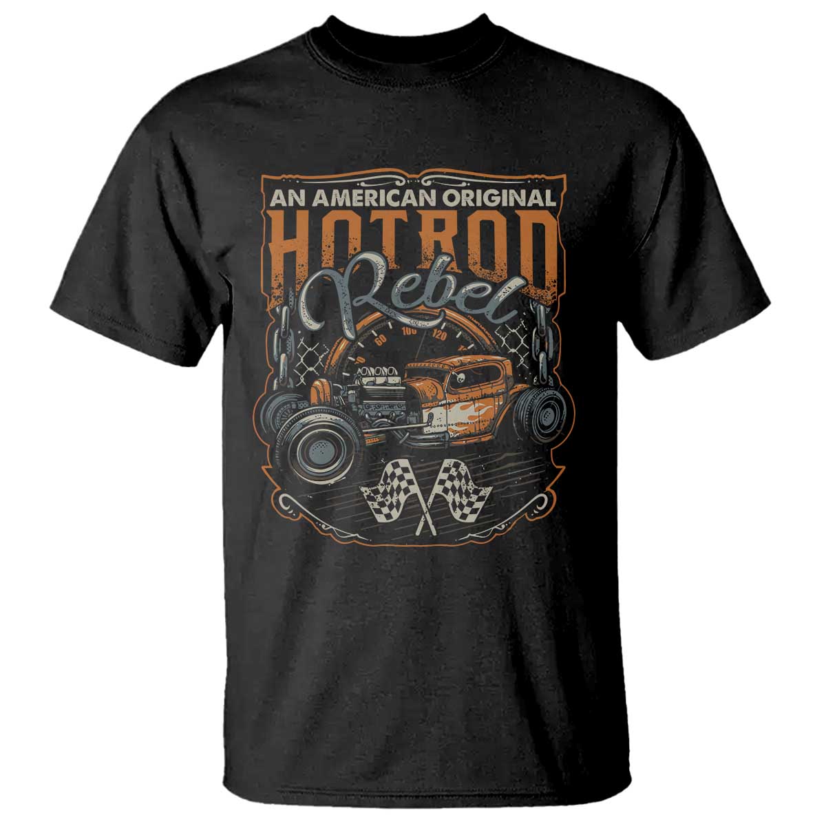 Vintage Hotrod Hot Rodder T Shirt TS09 Black Print Your Wear