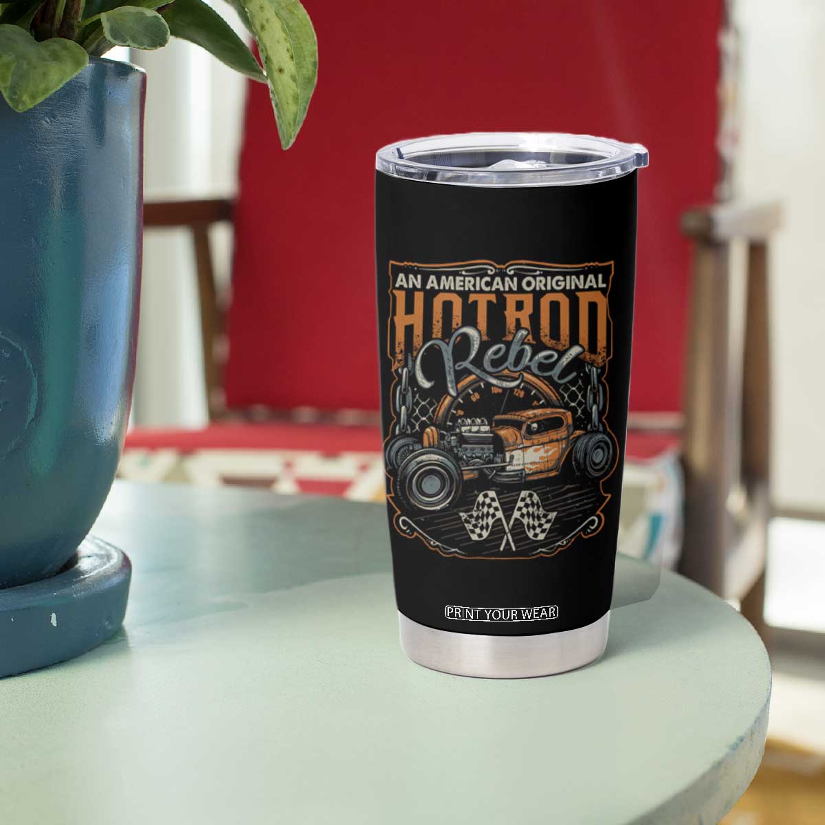 Vintage Hotrod Hot Rodder Tumbler Cup TS09 Print Your Wear