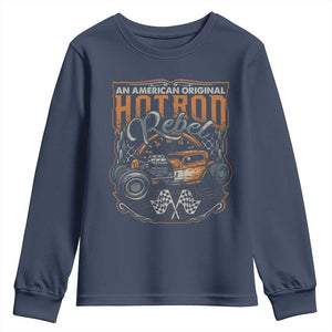 Vintage Hotrod Hot Rodder Youth Sweatshirt TS09 Navy Print Your Wear