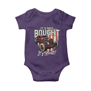 Vintage Hotrod Hot Rodder Baby Onesie It's Not Bought It's Built TS09 Purple Print Your Wear