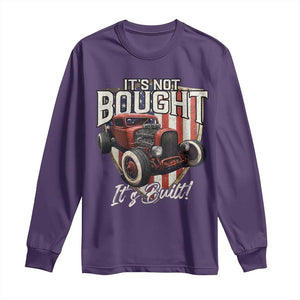 Vintage Hotrod Hot Rodder Long Sleeve Shirt It's Not Bought It's Built TS09 Purple Print Your Wear