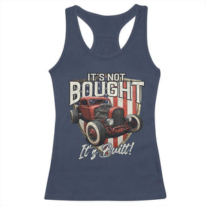 Vintage Hotrod Hot Rodder Racerback Tank Top It's Not Bought It's Built TS09 Navy Print Your Wear
