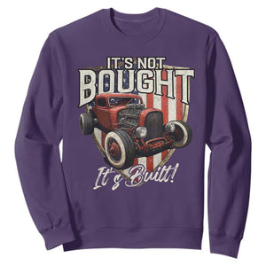 Vintage Hotrod Hot Rodder Sweatshirt It's Not Bought It's Built TS09 Purple Print Your Wear