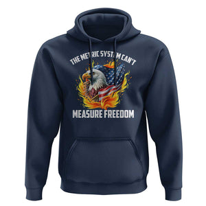 The Metric System Can't Measure Freedom Hoodie Eagle USA Flag TS09 Navy Print Your Wear