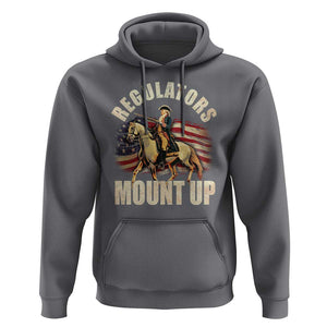 Funny George Washington Hoodie Regulators Mount Up Riding Horse 4th Of July TS09 Charcoal Print Your Wear