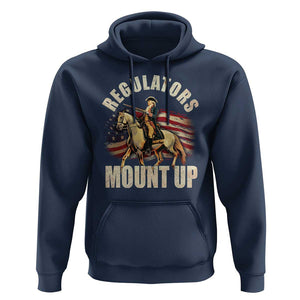 Funny George Washington Hoodie Regulators Mount Up Riding Horse 4th Of July TS09 Navy Print Your Wear