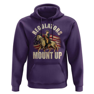 Funny George Washington Hoodie Regulators Mount Up Riding Horse 4th Of July TS09 Purple Print Your Wear