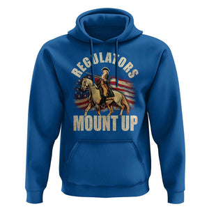 Funny George Washington Hoodie Regulators Mount Up Riding Horse 4th Of July TS09 Royal Blue Print Your Wear