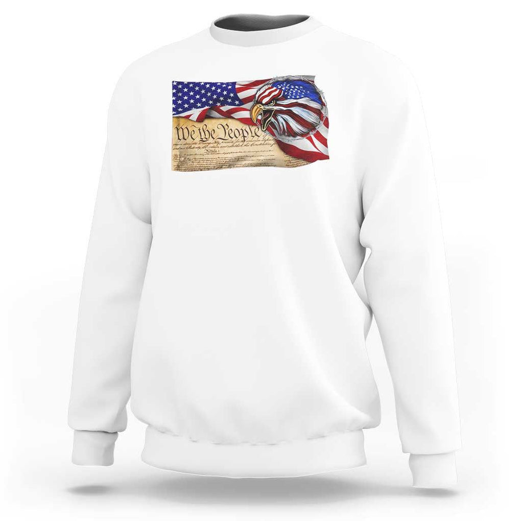 American Patriotic We The People Eagle Sweatshirt TS09 White Print Your Wear