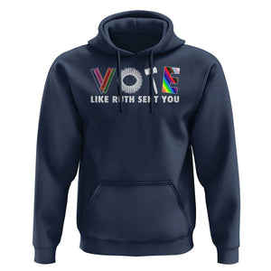 Vote Like Ruth Sent You Funny Feminist Lgbt Pride Hoodie TS09 Navy Print Your Wear