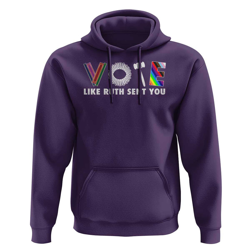 Vote Like Ruth Sent You Funny Feminist Lgbt Pride Hoodie TS09 Purple Print Your Wear