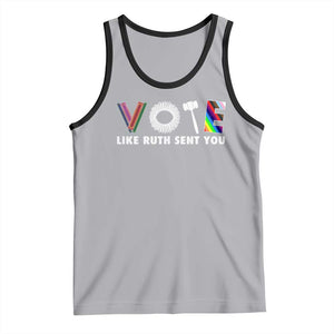 Vote Like Ruth Sent You Funny Feminist Lgbt Pride Tank Top TS09 Athletic Heather Black Print Your Wear