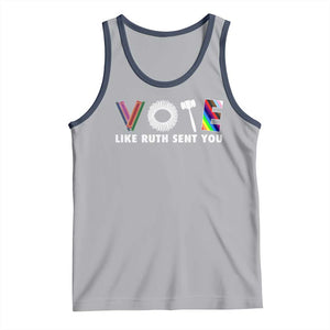 Vote Like Ruth Sent You Funny Feminist Lgbt Pride Tank Top TS09 Athletic Heather Navy Print Your Wear
